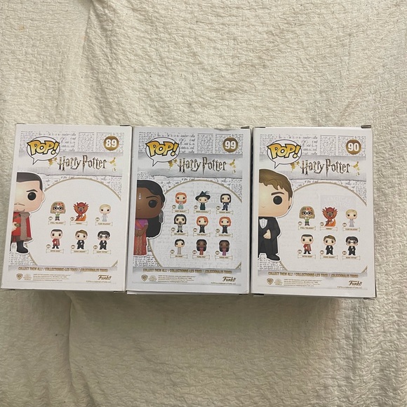 Harry Potter Yule Ball Funko Pops, Padma Patil, Victor Krum and Cedric Diggory - Picture 2 of 7